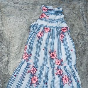 Ava & Yelly halter dress with embroidered flowers